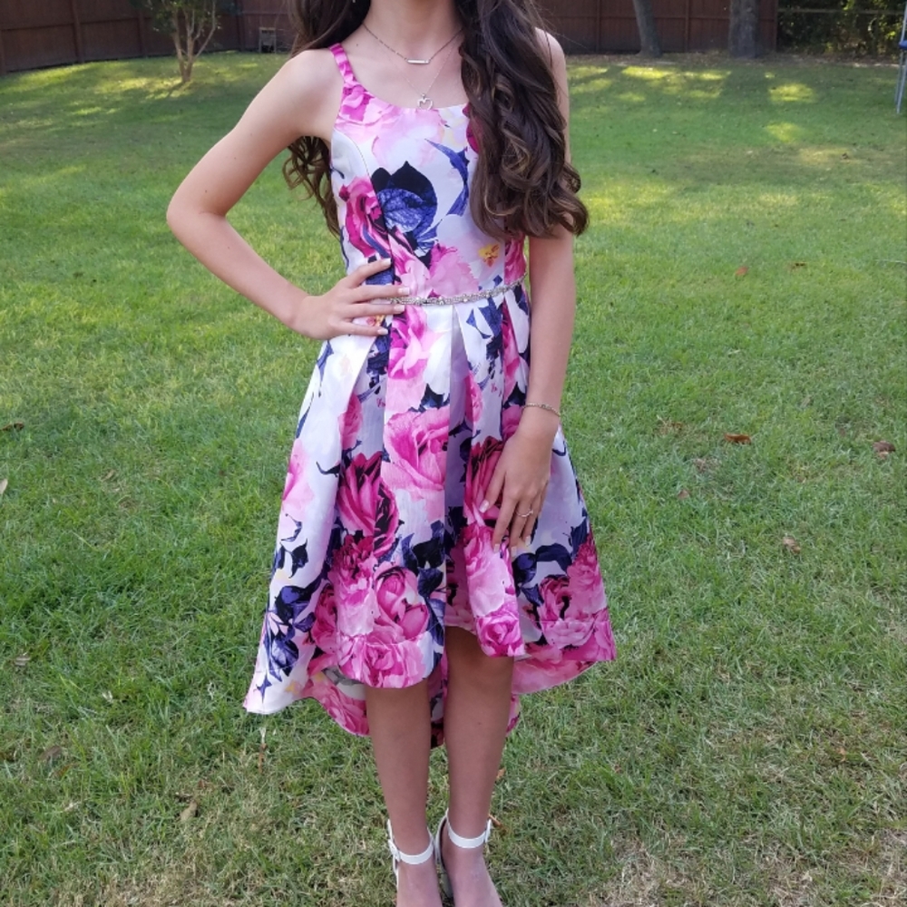 Girl's floral special occasion party dress